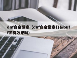 dnf白金徽章（dnf白金徽章打在buff装有效果吗）