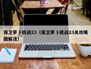 保卫萝卜挑战23（保卫萝卜挑战23关攻略图解法）