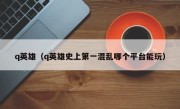 q英雄（q英雄史上第一混乱哪个平台能玩）