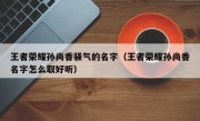 王者荣耀孙尚香骚气的名字（王者荣耀孙尚香名字怎么取好听）