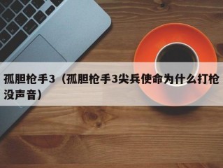 孤胆枪手3（孤胆枪手3尖兵使命为什么打枪没声音）