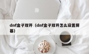 dnf盒子双开（dnf盒子双开怎么设置屏幕）