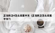 正当防卫4怎么设置中文（正当防卫怎么设置中文?）